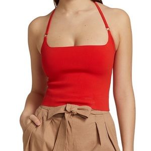 NWT A.L.C. Nova Knit Halter Tank Top in Red Size Small